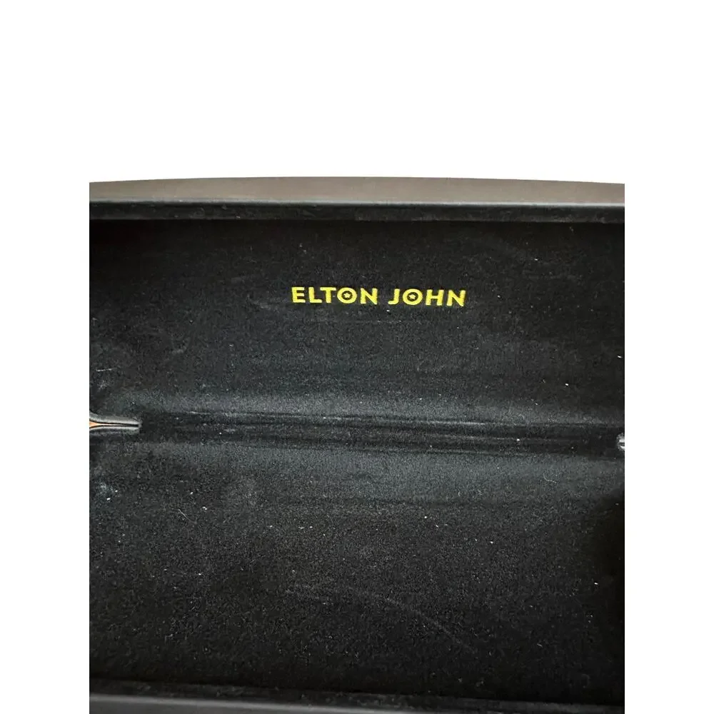 Elton John Gold Star Eyeglass Black Hard Case ￼